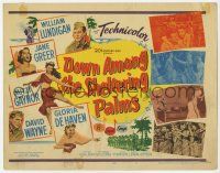 2f099 DOWN AMONG THE SHELTERING PALMS TC '53 tropical Jane Greer, Mitzi Gaynor & Gloria De Haven!