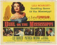 2f108 DUEL ON THE MISSISSIPPI TC '55 sexy Patricia Medina, America's notorious gambling queen!