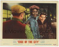 2f648 EDGE OF THE CITY LC #4 '56 Sidney Poitier & John Cassavetes intimidated by Jack Warden!