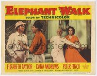 2f649 ELEPHANT WALK LC #2 '54 Elizabeth Taylor watches Peter Finch arguing with Dana Andrews!