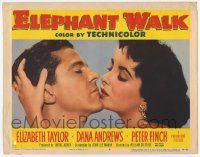 2f650 ELEPHANT WALK LC #3 '54 romantic close up of sexy Elizabeth Taylor & Dana Andrews!