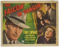 2f115 FALCON IN DANGER TC '43 detective Tom Conway with pretty Jean Brooks & Elaine Shepard!