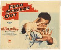 2f656 FEAR STRIKES OUT LC #1 '57 close up of Anthony Perkins as mentally troubled Jim Pearsall!