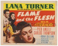 2f124 FLAME & THE FLESH TC '54 sexy Lana Turner is even more dangerous now as a brunette!