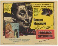 2f129 FOREIGN INTRIGUE TC '56 Robert Mitchum is the hunted, secret agents are the hunters!