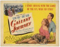 2f134 GALLANT JOURNEY TC '46 art of Glenn Ford & sexy Janet Blair, directed by William Wellman