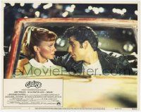 2f685 GREASE LC #3 '78 great c/u of John Travolta & Olivia Newton-John in in convertible!