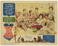 2f715 HOW TO STUFF A WILD BIKINI LC #3 '65 Annette Funicello on the beach with lots of sexy babes!