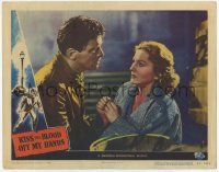2f755 KISS THE BLOOD OFF MY HANDS LC #6 '48 close up Joan Fontaine & fugitive Burt Lancaster!