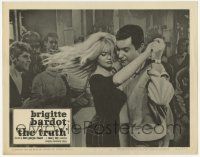 2f756 LA VERITE LC #8 '61 great close up of sexy Brigitte Bardot dancing at party, The Truth!