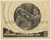 2f759 LAND BEYOND THE LAW LC '27 cowboy Ken Maynard delivers knockout punch to bad guy's jaw!