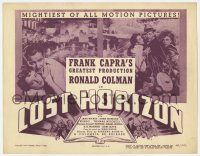 2f225 LOST HORIZON TC R48 Frank Capra's greatest production, Ronald Colman, Jane Wyatt!
