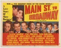 2f236 MAIN ST. TO BROADWAY TC '53 Tallulah Bankhead, Rex Harrison, Cornel Wilde & 7 more stars!