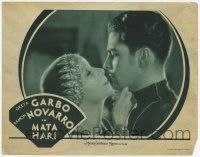 2f793 MATA HARI LC R40s romantic super c/u of Greta Garbo lip to lip with Ramon Novarro!