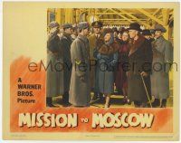 2f798 MISSION TO MOSCOW LC '43 Ann Harding & Walter Huston walk by Russian Guards, Michael Curtiz