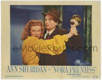 2f819 NORA PRENTISS LC #2 '47 close up of sexy Ann Sheridan stopping Kent Smith from swinging!