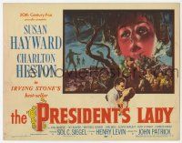 2f327 PRESIDENT'S LADY TC '53 Charlton Heston as Andrew Jackson with adulteress Susan Hayward!