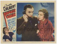 2f850 PRIVATE WORLDS LC '35 worried psychiatrist Claudette Colbert with Charles Boyer on phone!