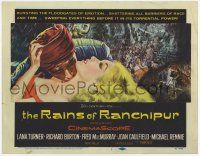 2f341 RAINS OF RANCHIPUR TC '55 Lana Turner, Richard Burton, rains couldn't wash their sin away!