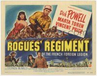 2f369 ROGUES' REGIMENT TC '48 great artwork of French Foreign Legion soldier Dick Powell!