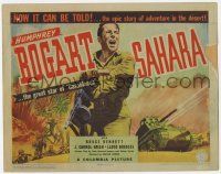 2f378 SAHARA TC '43 cool art of World War II soldier Humphrey Bogart running with gun!