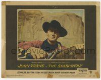 2f892 SEARCHERS LC #4 '56 John Ford, best close up of John Wayne with hands on horse!