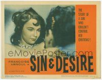 2f907 SIN & DESIRE LC '60 close up of Francoise Arnoul, who couldn't control her emotions!