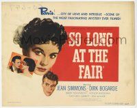 2f401 SO LONG AT THE FAIR TC '50 Jean Simmons & Dirk Bogarde, directed by Terence Fisher!