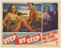2f913 STEP BY STEP LC #4 '46 Lawrence Tirnery stares at sexy Anne Jeffreys at the beach!
