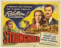 2f425 STRONGHOLD TC '52 Veronica Lake & Zachary Scott's love sparked the torch of rebellion!
