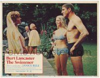2f923 SWIMMER LC #5 '68 c/u of Burt Lancaster & sexy Janet Landgard in swimsuits, Frank Perry