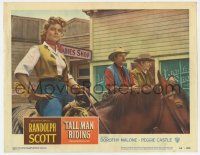 2f925 TALL MAN RIDING LC #1 '55 great close up of sexy cowgirl Dorothy Malone on horseback!