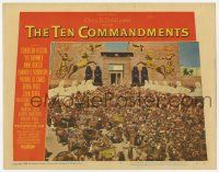2f932 TEN COMMANDMENTS LC #5 '56 Cecil B. DeMille, massive number of extras by Egyptian temple!
