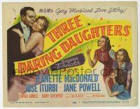 2f457 THREE DARING DAUGHTERS TC '48 Jeanette MacDonald, Jane Powell, Jose Iturbi, MGM musical!