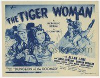 2f462 TIGER WOMAN chapter 6 TC '44 Allan Lane, Republic adventure serial, Dungeon of the Doomed!