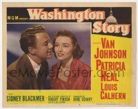 2f974 WASHINGTON STORY LC #6 '52 great close up of Van Johnson about to kiss Patricia Neal!