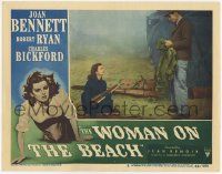 2f988 WOMAN ON THE BEACH LC #8 '46 Charles Bickford watches Joan Bennett struggle with Robert Ryan!