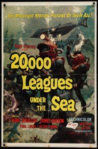 2g005 20,000 LEAGUES UNDER THE SEA style A 1sh R63 Jules Verne classic, art of deep sea divers!