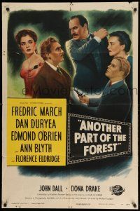 2g036 ANOTHER PART OF THE FOREST 1sh '48 Fredric March, Ann Blyth, from Lillian Hellman's play!