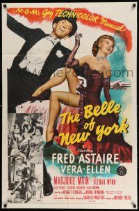 2g070 BELLE OF NEW YORK 1sh '52 great image of Fred Astaire & sexy Vera-Ellen dancing!