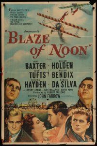 2g102 BLAZE OF NOON style A 1sh '47 circus stunt pilot William Holden & sexy Anne Baxter!