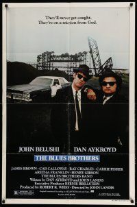 2g110 BLUES BROTHERS 1sh '80 John Belushi & Dan Aykroyd are on a mission from God!