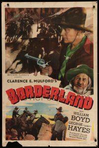 2g114 BORDERLAND 1sh R46 cowboy William Boyd as Hopalong Cassidy playing poker!
