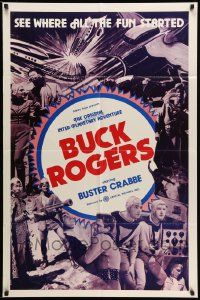 2g126 BUCK ROGERS 1sh R66 Buster Crabbe sci-fi serial, see where all the fun started!
