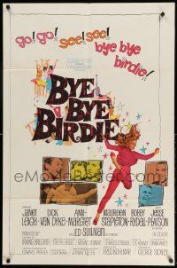 2g137 BYE BYE BIRDIE 1sh '63 cool artwork of sexy Ann-Margret dancing, Dick Van Dyke!