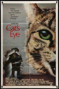 2g152 CAT'S EYE 1sh '85 Stephen King, Drew Barrymore, art of wacky little monster - by Jeff Wack!