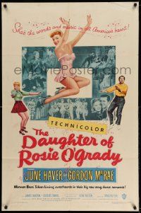 2g206 DAUGHTER OF ROSIE O'GRADY 1sh '50 art of Gordon MacRae & sexy June Haver dancing!