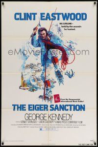 2g256 EIGER SANCTION 1sh '75 Clint Eastwood's lifeline was held by the assassin he hunted!