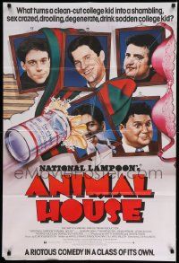 2g033 ANIMAL HOUSE English 1sh '78 John Belushi, Landis classic, wacky portraits of top cast!