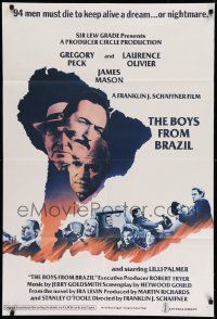 2g116 BOYS FROM BRAZIL English 1sh '78 Gregory Peck is a Nazi on the run from Laurence Olivier!
